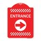Signmission Flex Post Entrance W/ Right Arrowfor Flex Paddle Heavy-Gauge Alum, 24" L, 18" H, RW-1824-23959 A-DES-RW-1824-23959 - alternate 1